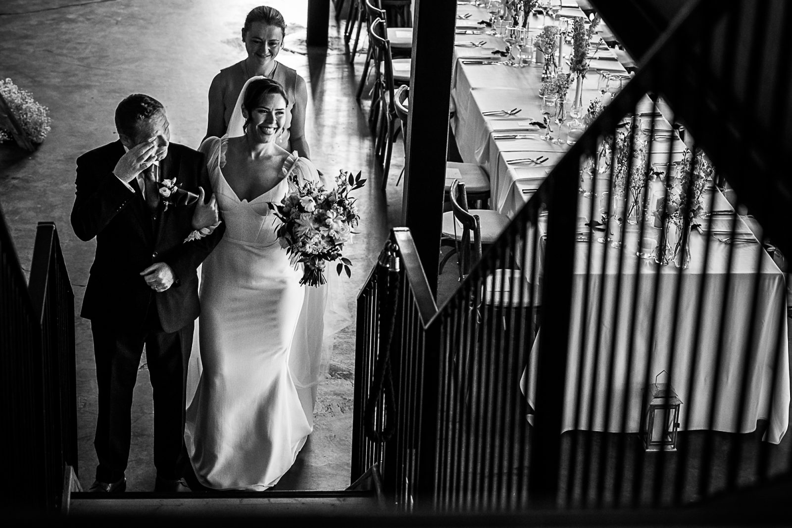 Bride entry  at Hidden River Barn