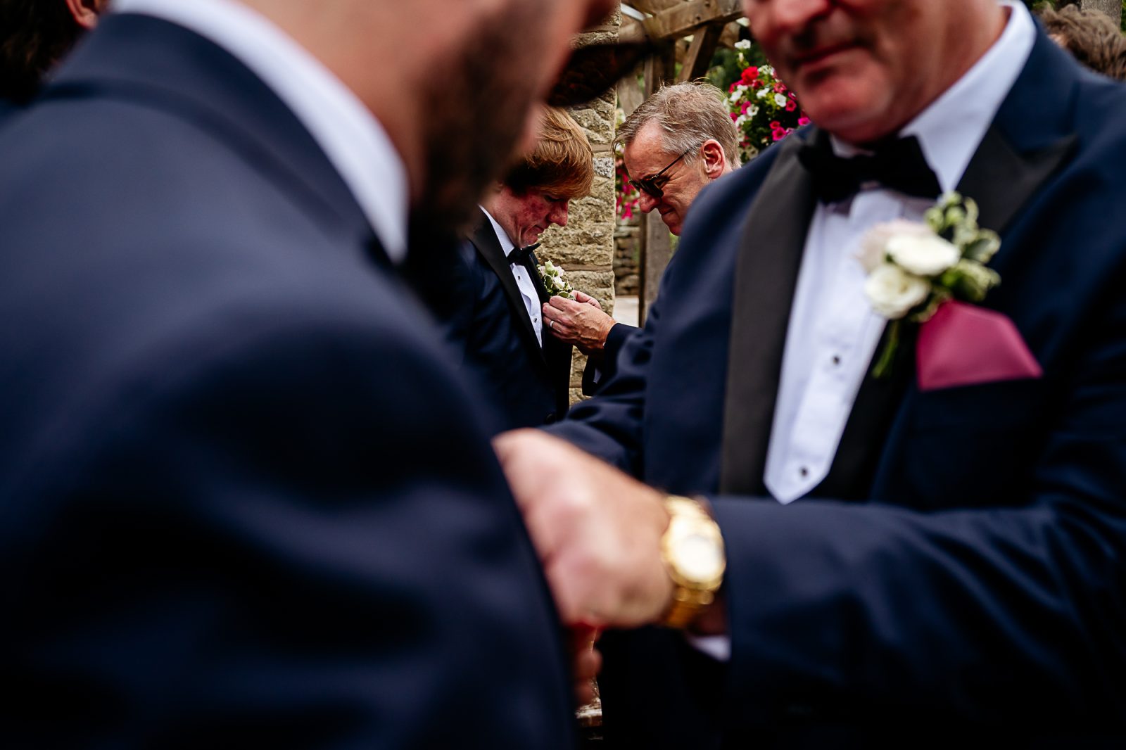 Groomsman at hidden river Barn
