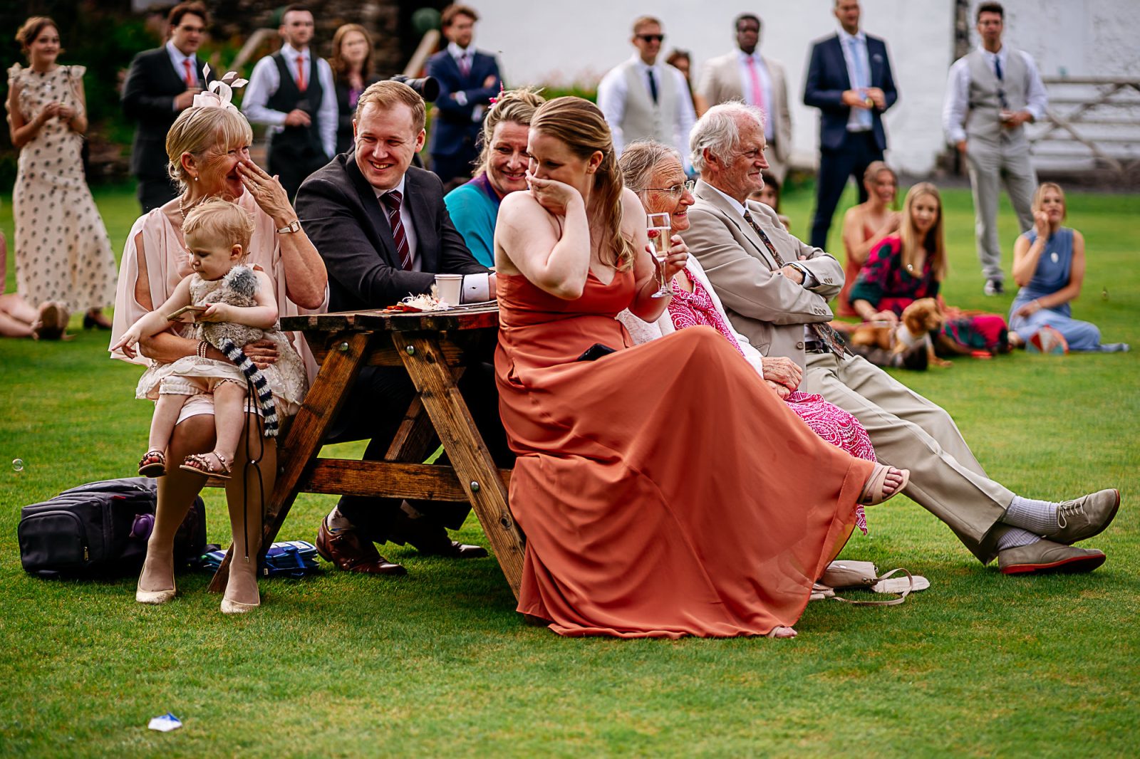  guests at Fairbank wedding barn
