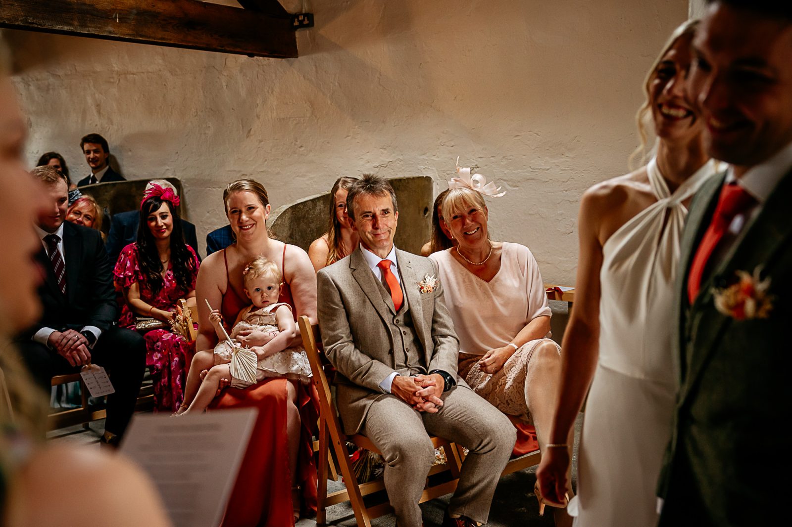 wedding ceremony at Fairbank wedding barn