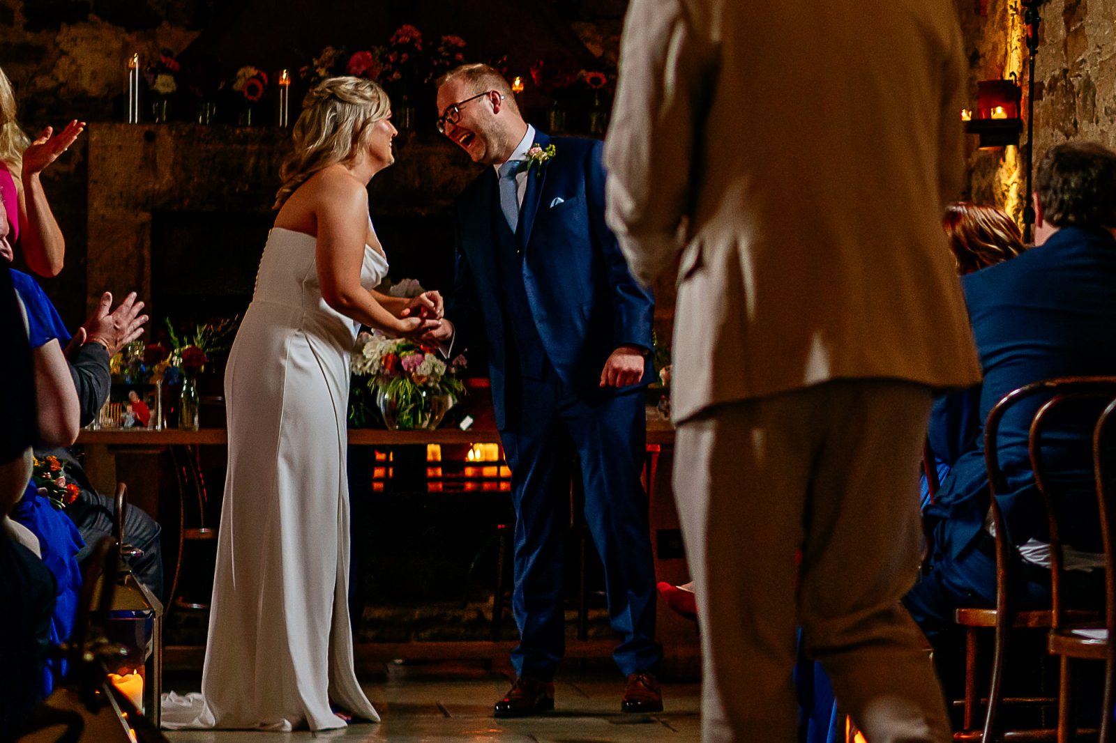 Wedding ceremony at healey barn