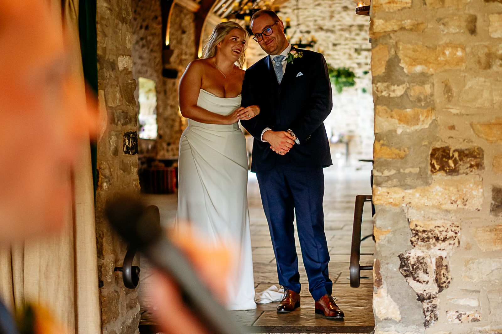 Healey Barn wedding couple before entering room