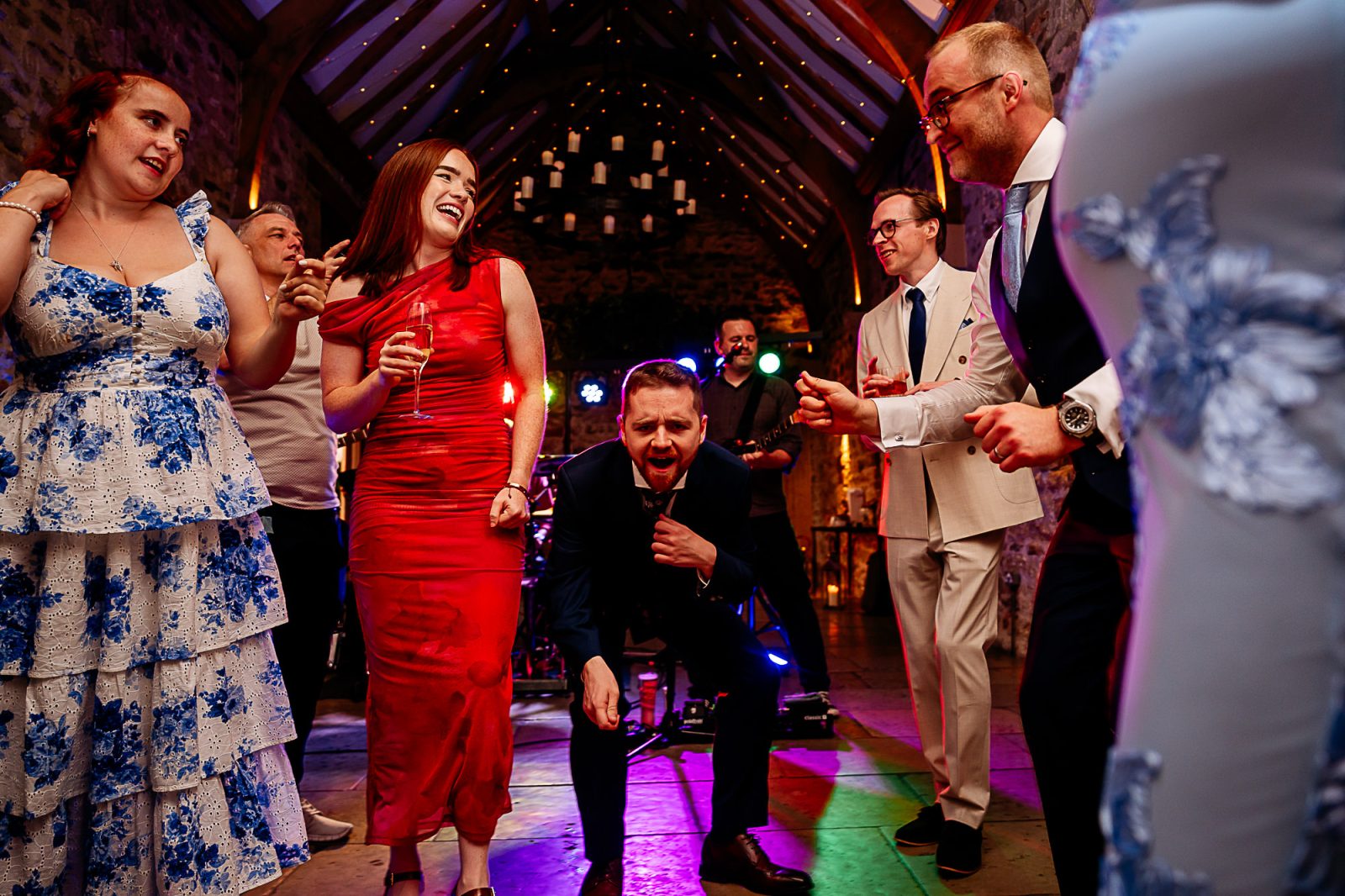 wedding party at healey barn