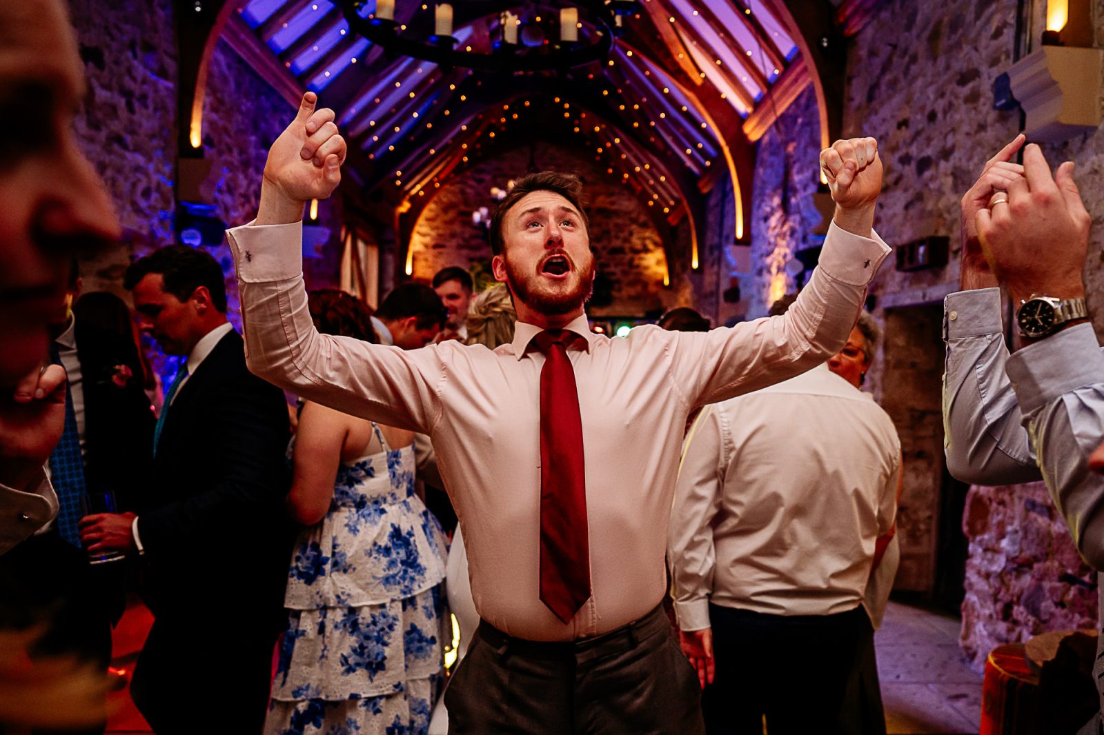 wedding party at healey barn
