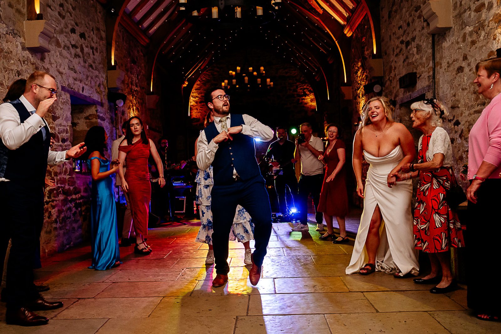 wedding party at healey barn