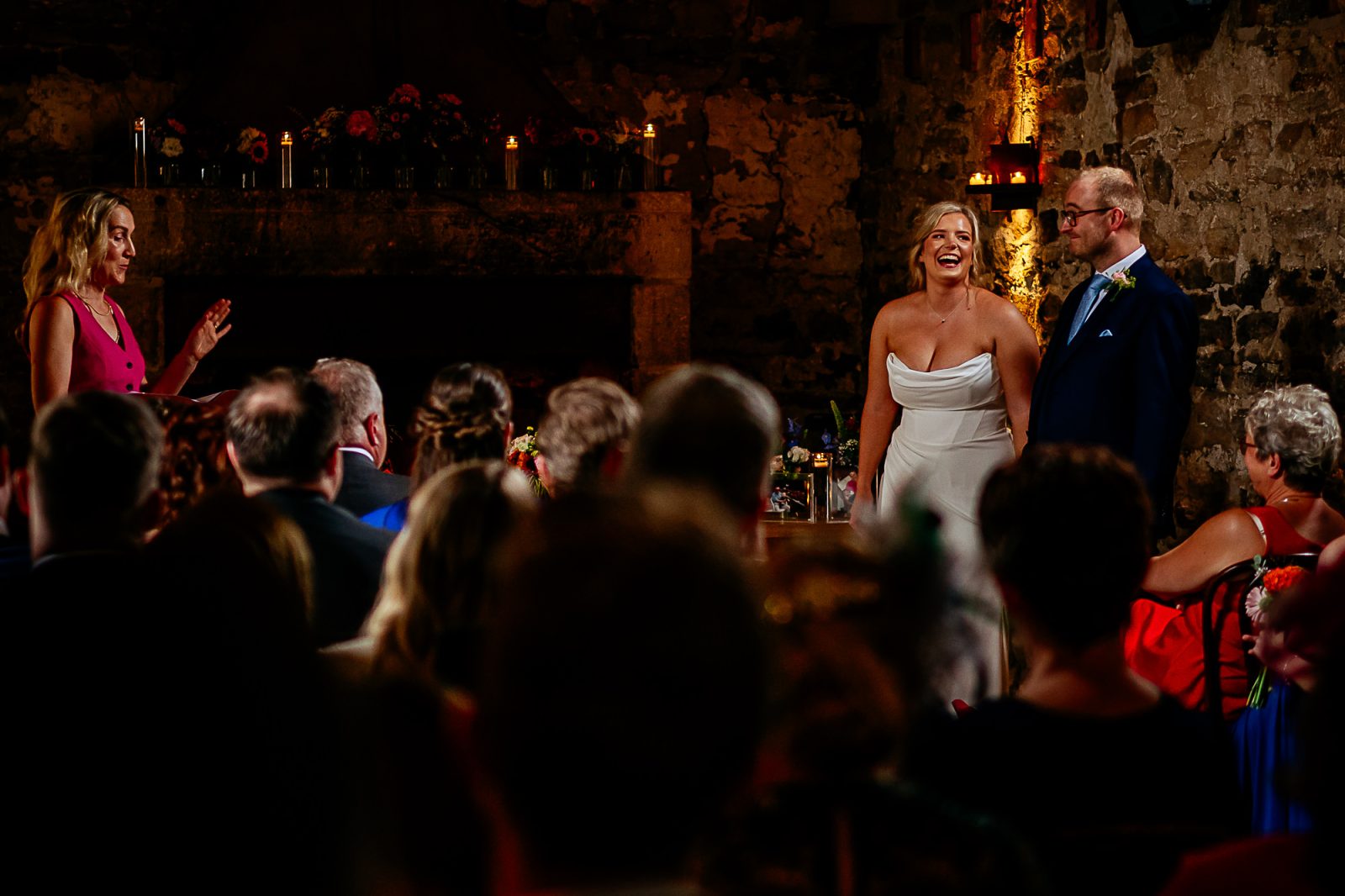 Wedding ceremony reading at healey barn