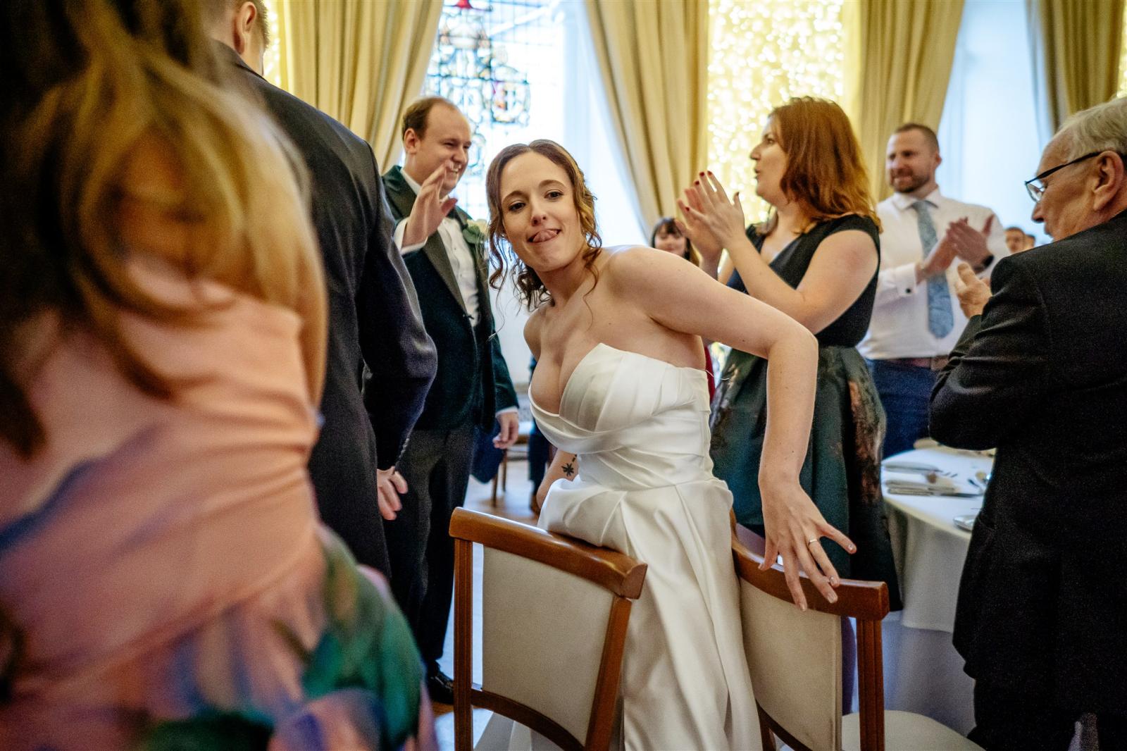 Bride in Farnham Castle 
