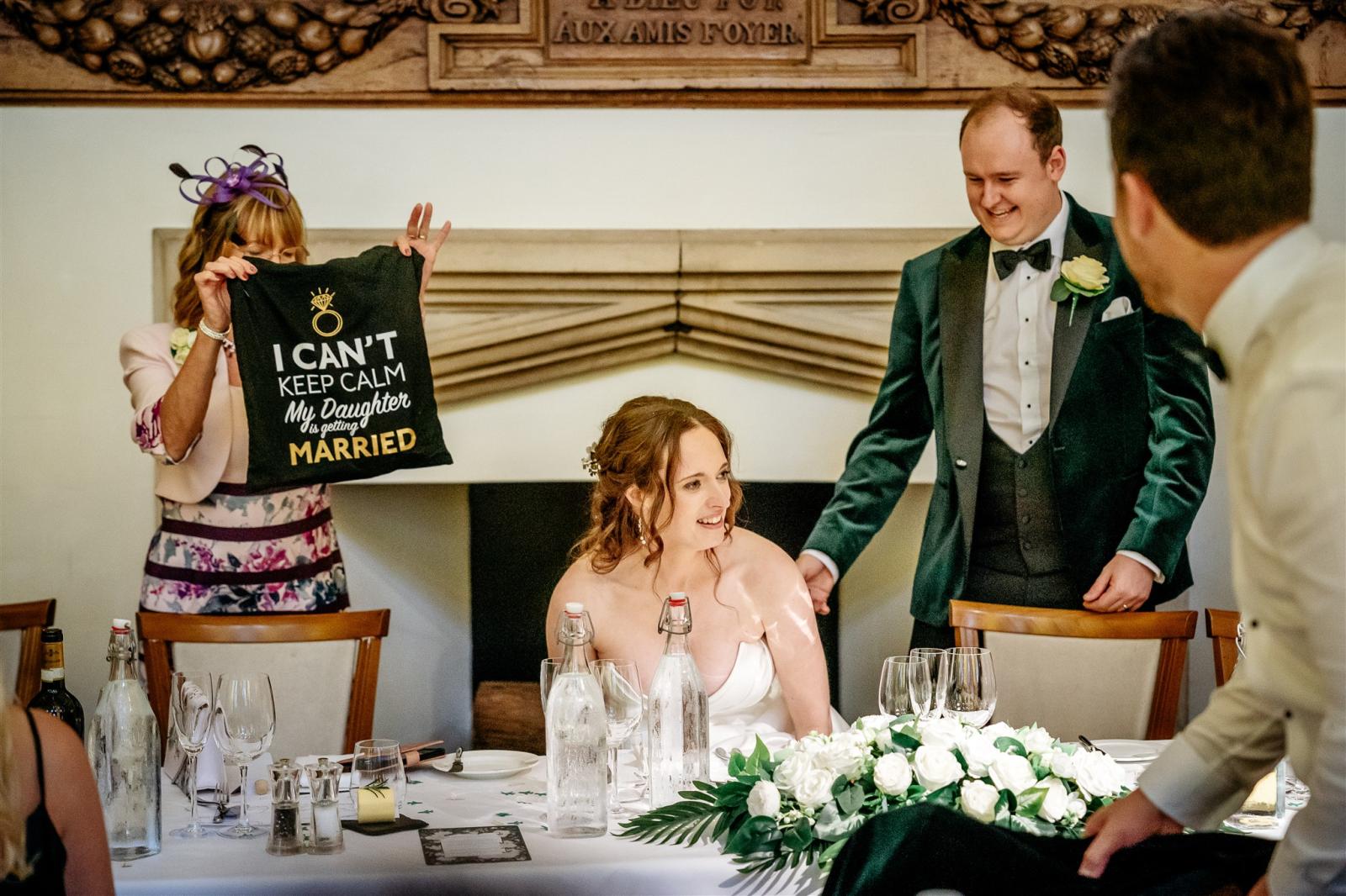 wedding speech at Farnham Castle