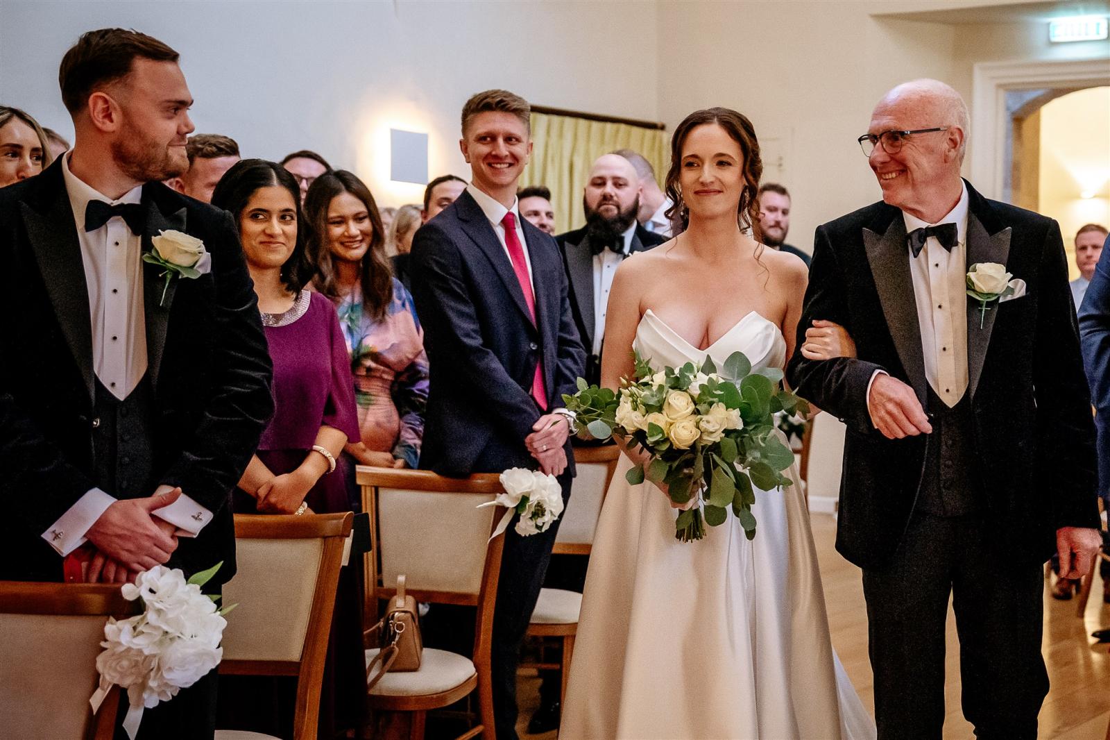 wedding ceremony at  Farnham Castle 