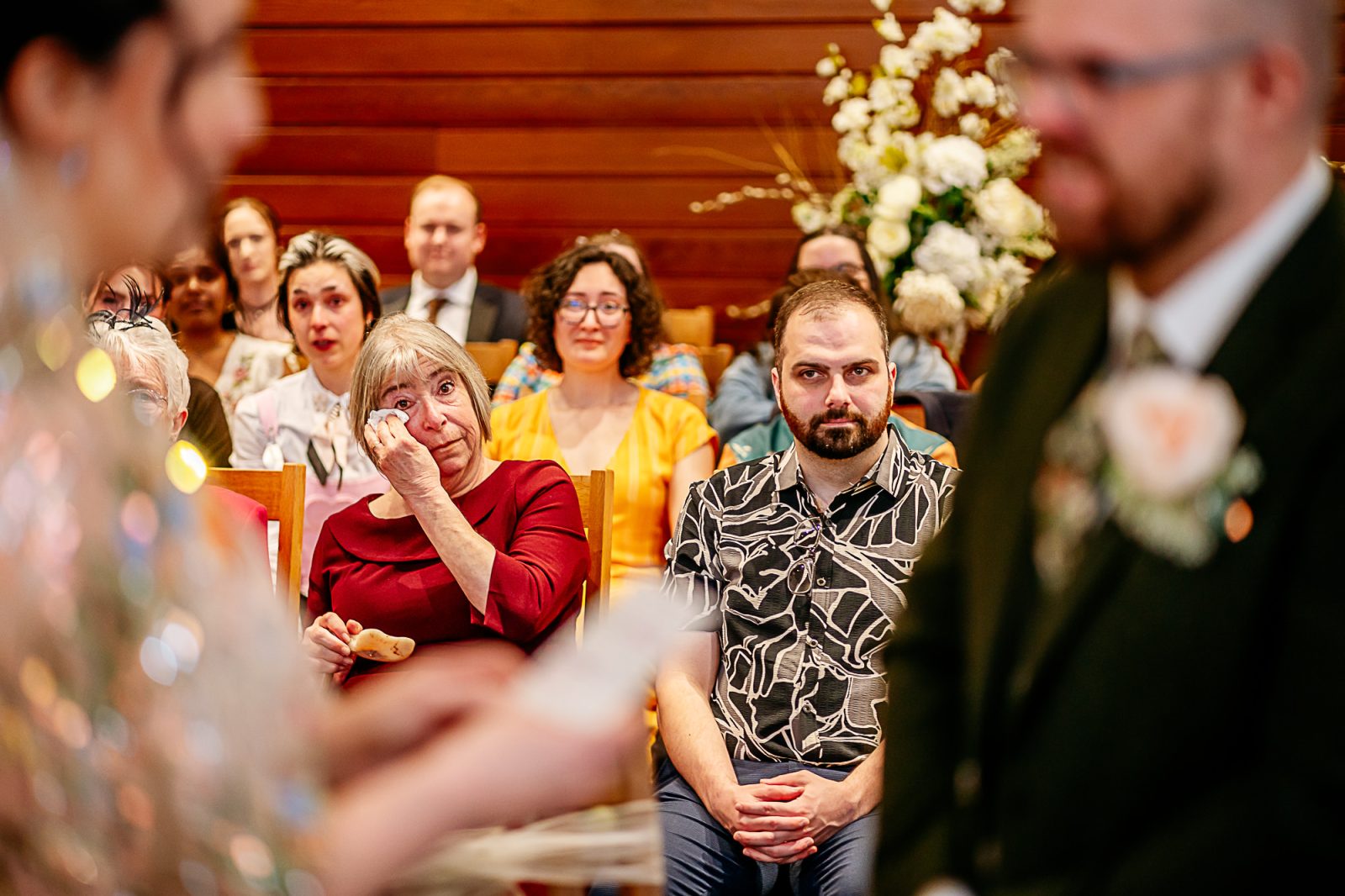Mum crying at Southampton Registry Office wedding