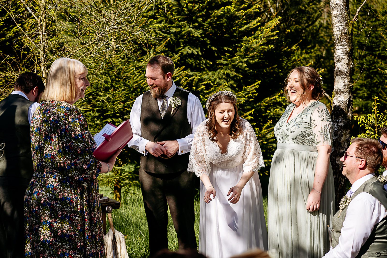woodland ceremony at Bowland Forest Wedding