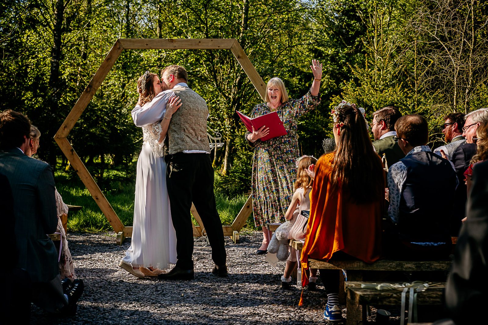 woodland ceremony at Bowland Forest Wedding
