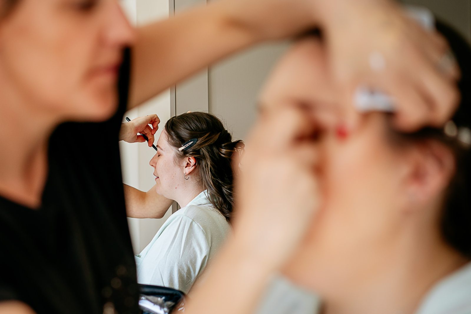Getting ready at Bowland Tipis Wedding