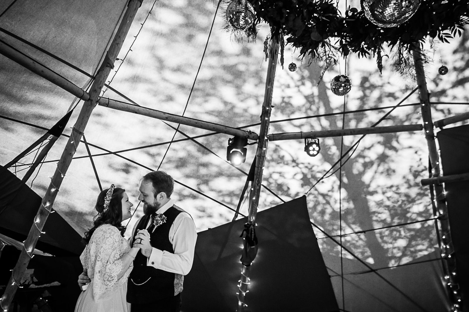 First dance at Bowland Tipis wedding