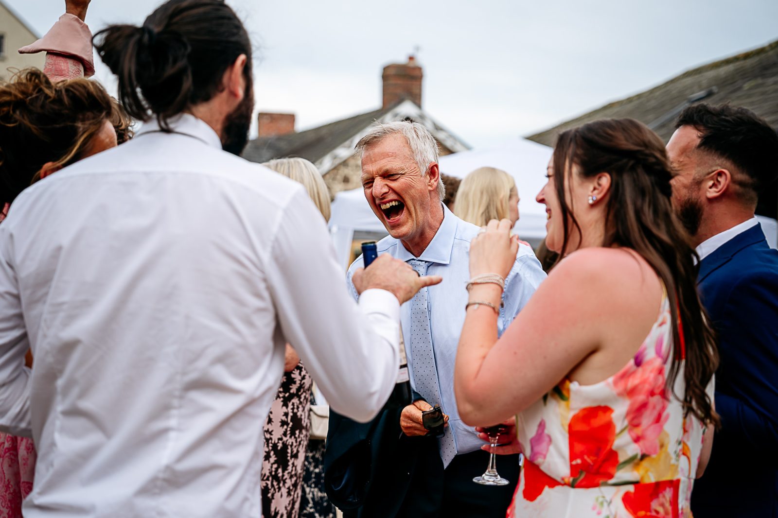 wedding party at Shropshire wedding at The Courtyard Venue