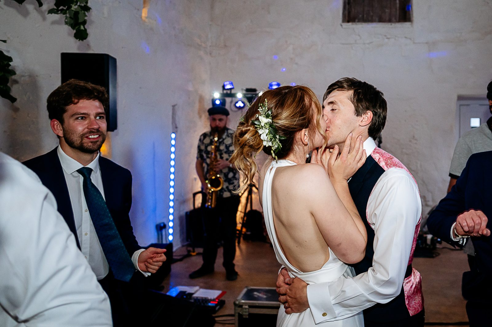 wedding party at Shropshire wedding at The Courtyard Venue