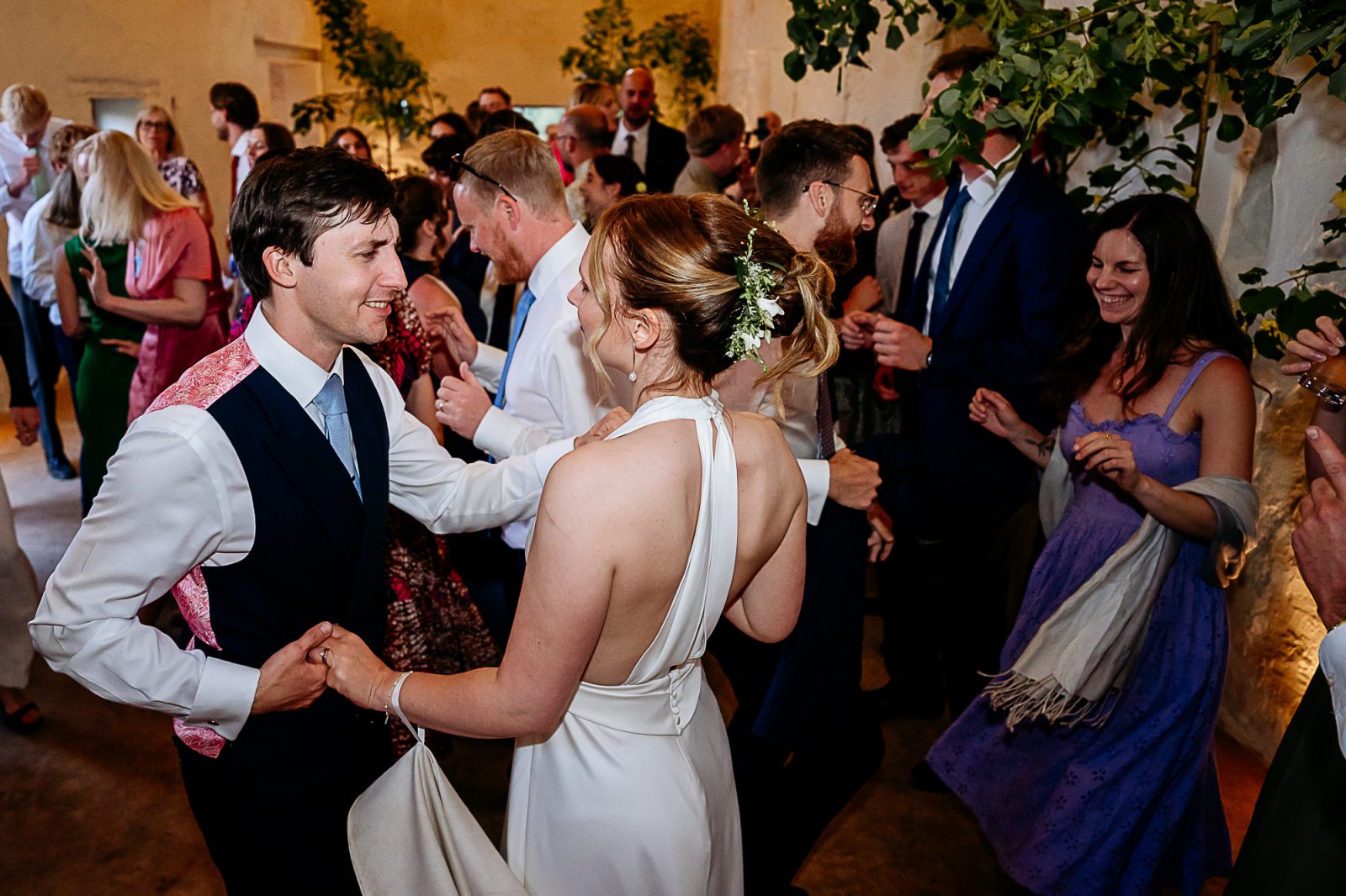 wedding party at Shropshire wedding at The Courtyard Venue
