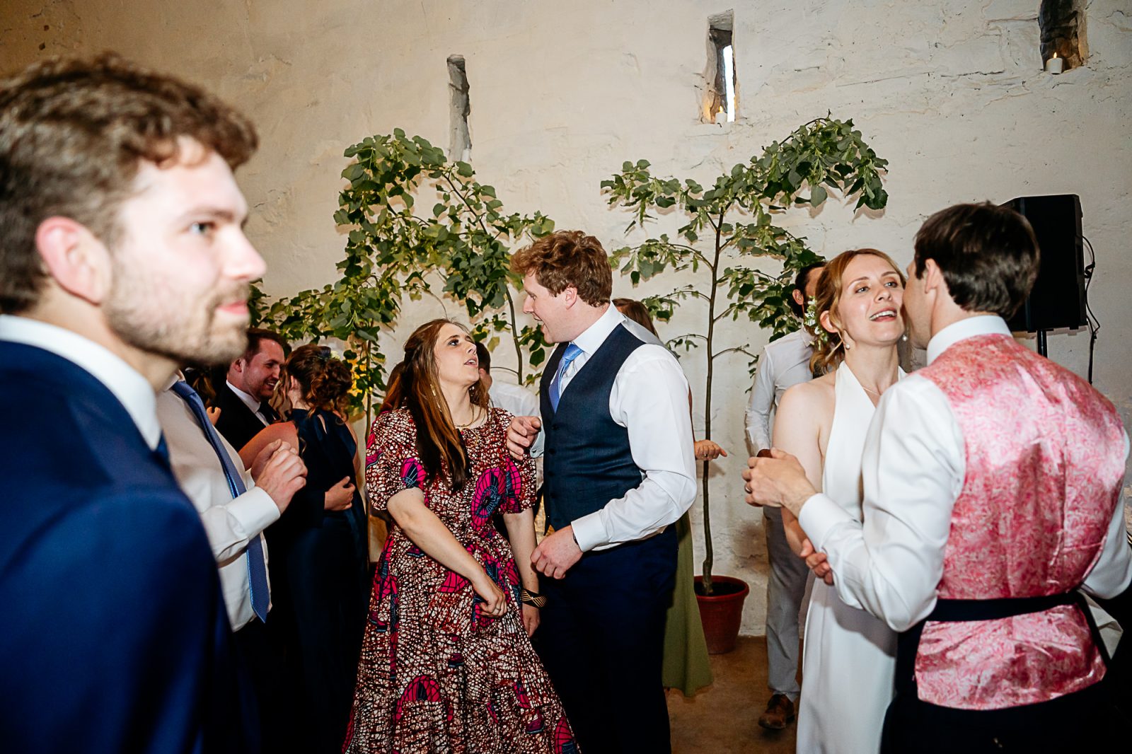 wedding party at Shropshire wedding at The Courtyard Venue