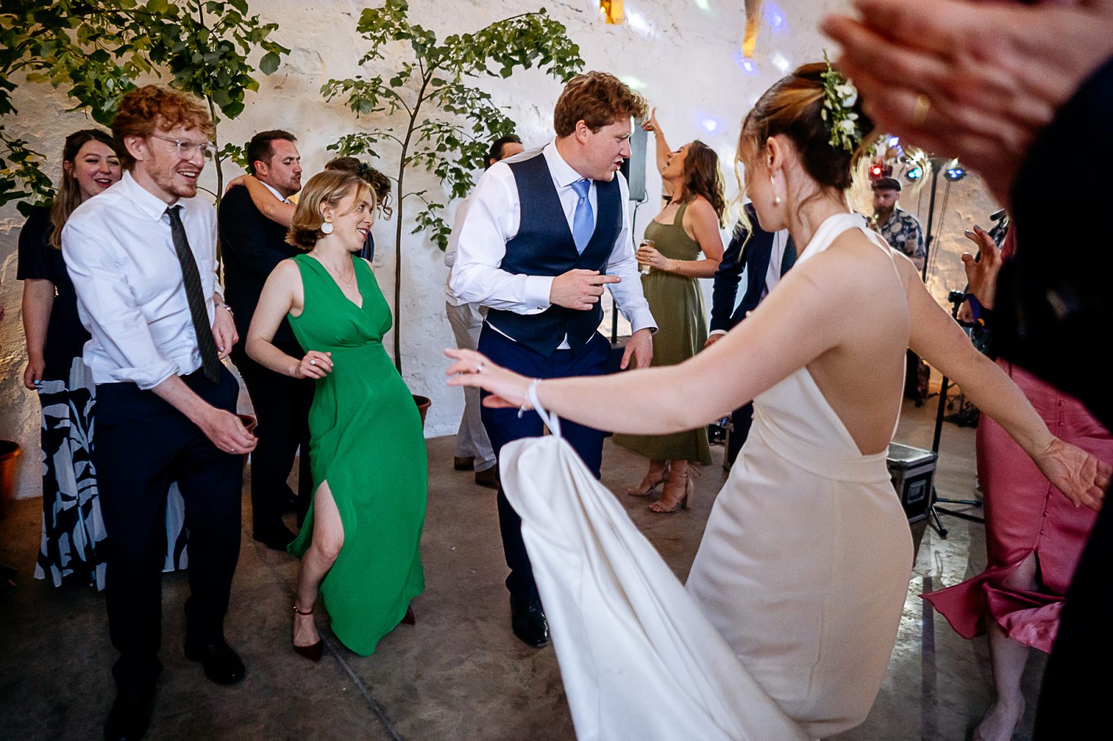 wedding party at Shropshire wedding at The Courtyard Venue