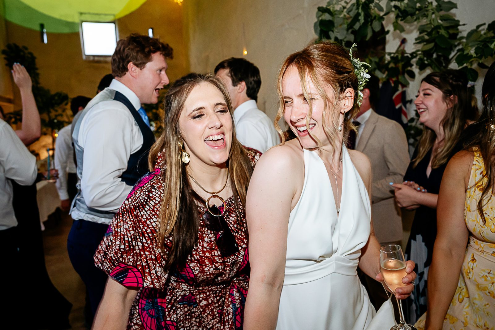 wedding party at Shropshire wedding at The Courtyard Venue