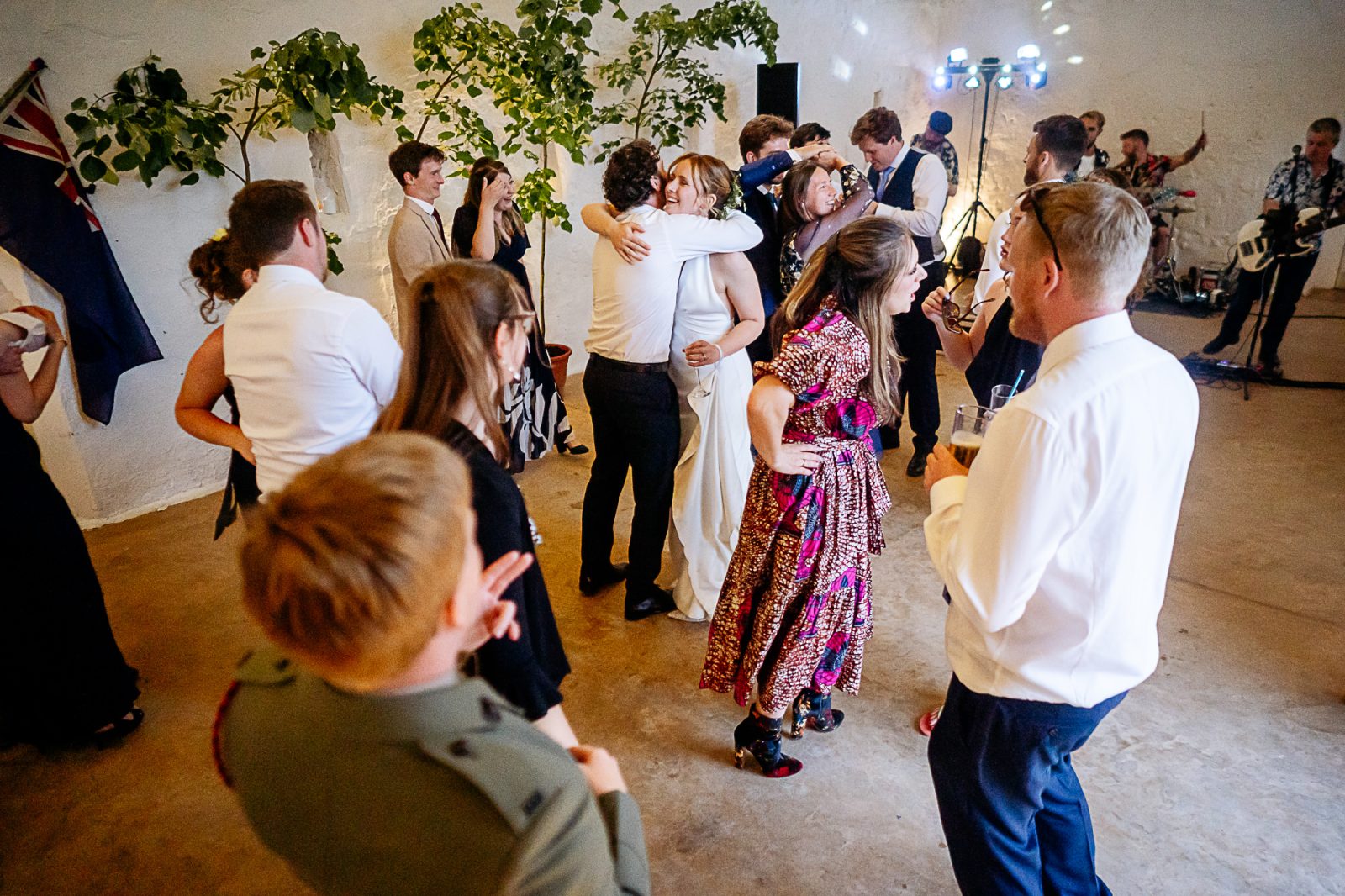 wedding party at Shropshire wedding at The Courtyard Venue
